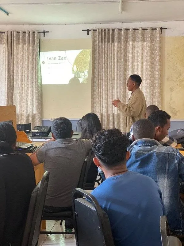 Présentation projetée pendant un atelier