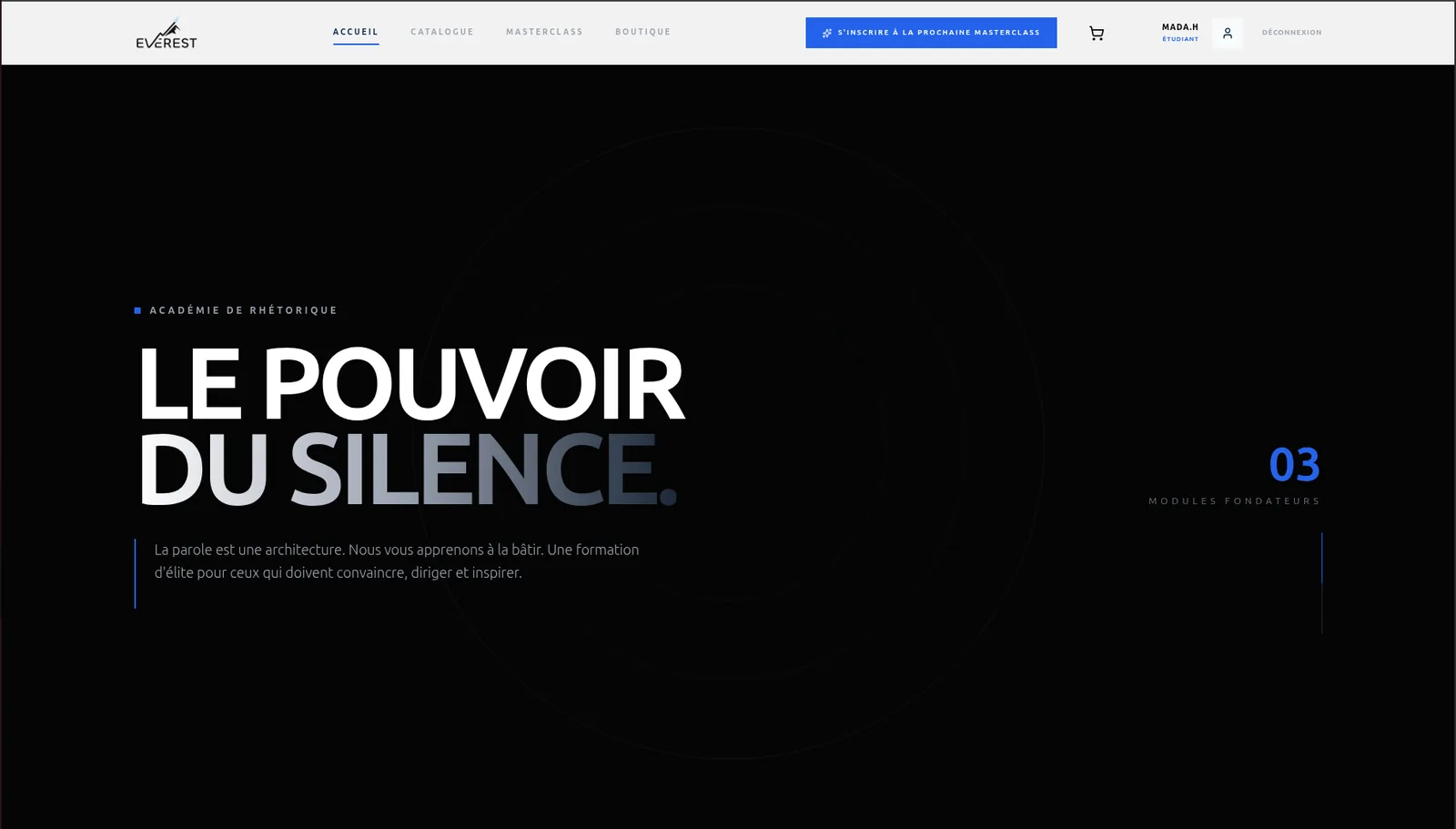 Page d'accueil Everest : « Le pouvoir du silence »